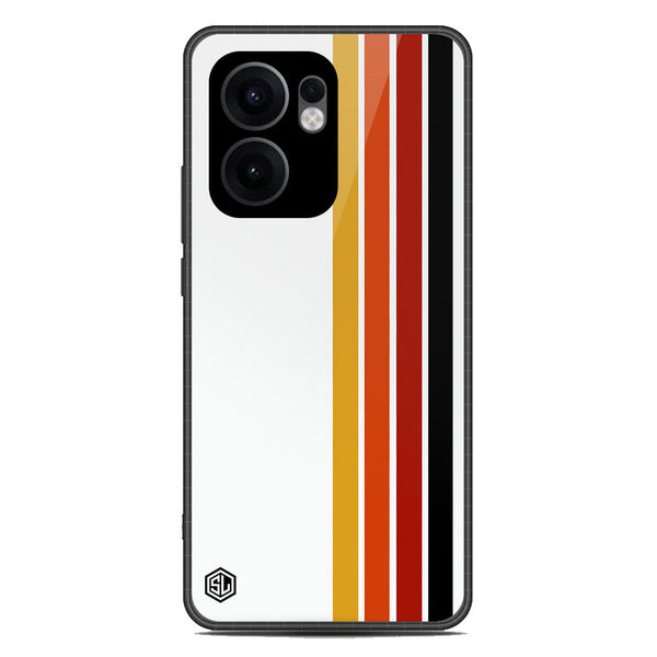 Retro Stripes Series Soft Phone Case - Metal Case - Design 4 - Oppo Reno 13F 4G