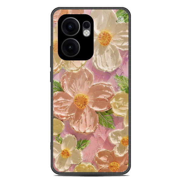 Floral Series Soft Phone Case - Metal Case - Design 11 - Oppo Reno 13F 4G
