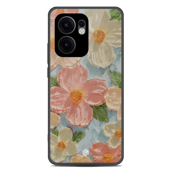 Floral Series Soft Phone Case - Metal Case - Design 16 - Oppo Reno 13F