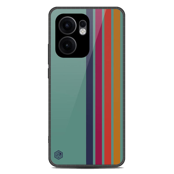 Retro Stripes Series Soft Phone Case - Metal Case - Design 5 - Oppo Reno 13F
