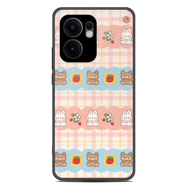 Cute Korean Design Series Soft Phone Case - Metal Case - Design 5 - Oppo Reno 13F 4G