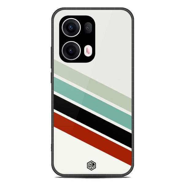 Retro Stripes Series Soft Phone Case - Metal Case - Design 2 - Oppo Reno 13 Pro