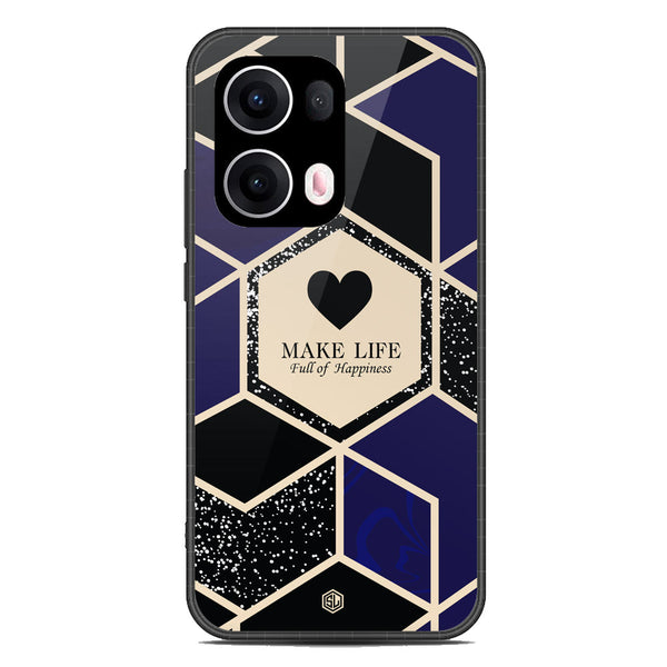 Happiness Series Soft Phone Case - Metal Case - Design 1 - Oppo Reno 13 Pro