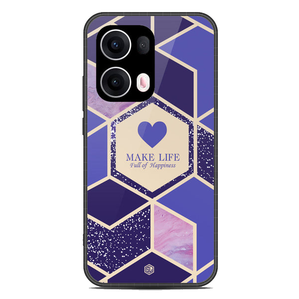 Happiness Series Soft Phone Case - Metal Case - Design 2 - Oppo Reno 13 Pro