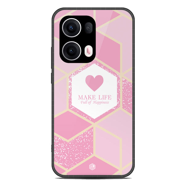 Happiness Series Soft Phone Case - Metal Case - Design 3 - Oppo Reno 13 Pro
