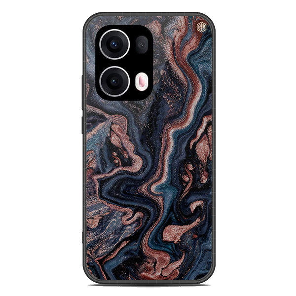 Marble Series Soft Phone Case - Metal Case - Design 4 - Oppo Reno 13 Pro