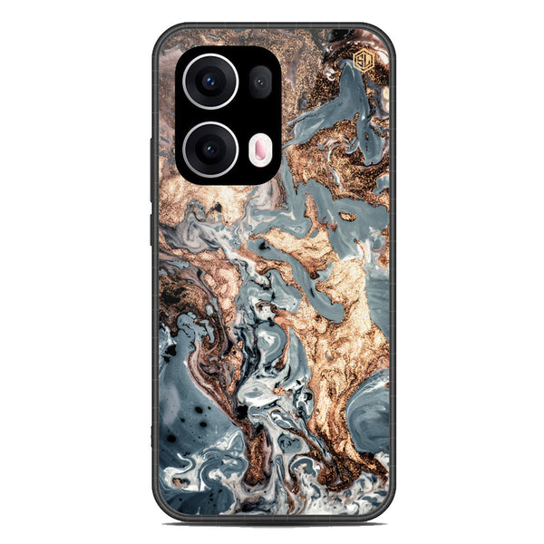 Marble Series Soft Phone Case - Metal Case - Design 5 - Oppo Reno 13 Pro