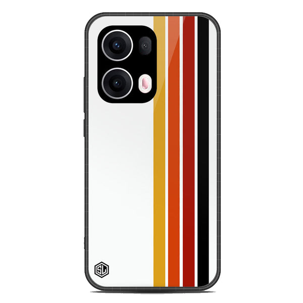 Retro Stripes Series Soft Phone Case - Metal Case - Design 4 - Oppo Reno 13 Pro