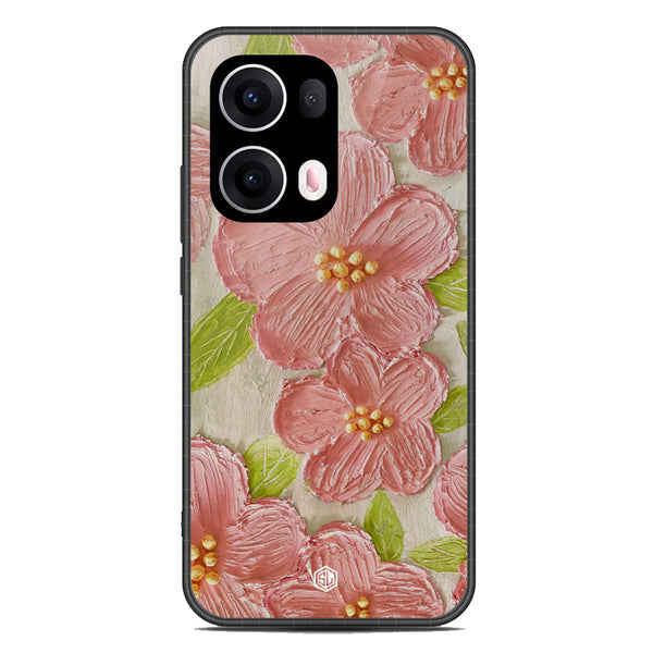 Floral Series Soft Phone Case - Metal Case - Design 9 - Oppo Reno 13 Pro
