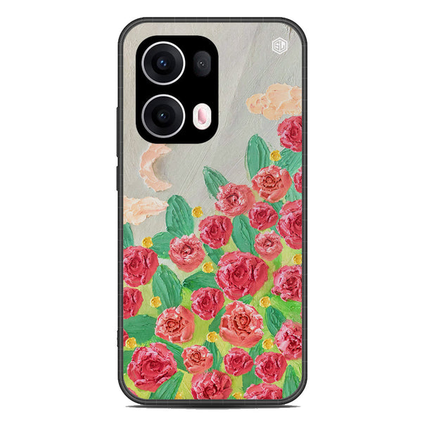 Floral Series Soft Phone Case - Metal Case - Design 10 - Oppo Reno 13 Pro
