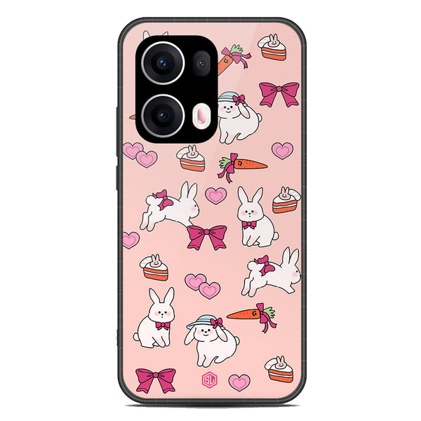 Cute Korean Design Series Soft Phone Case - Metal Case - Design 1 - Oppo Reno 13 Pro