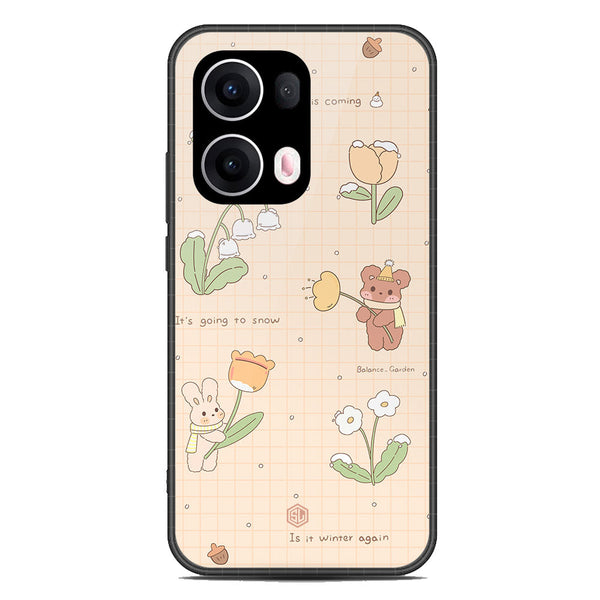 Cute Korean Design Series Soft Phone Case - Metal Case - Design 4 - Oppo Reno 13 Pro