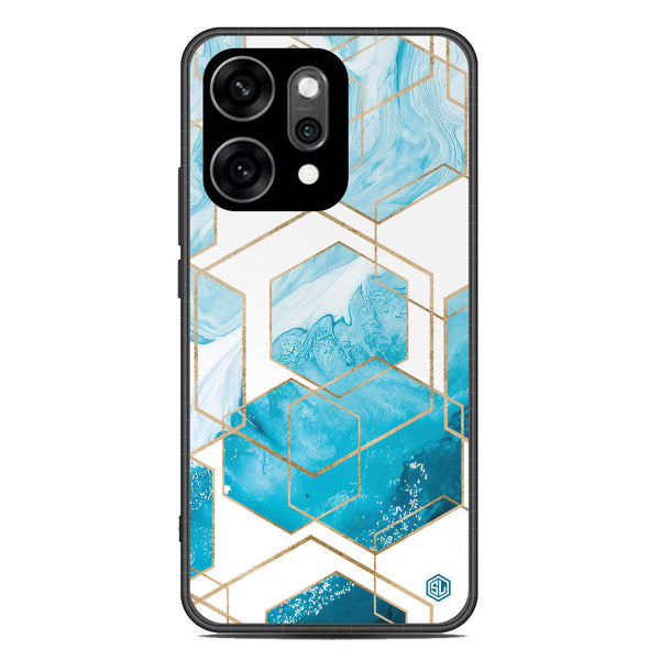 Stylish Marble Series Soft Phone Case - Glass Case - Design 1 - Oppo Reno 14