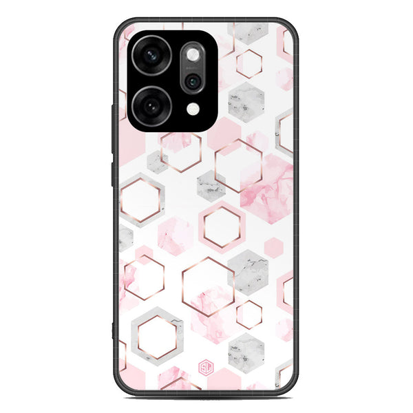 Stylish Marble Series Soft Phone Case - Glass Case - Design 4 - Oppo Reno 14