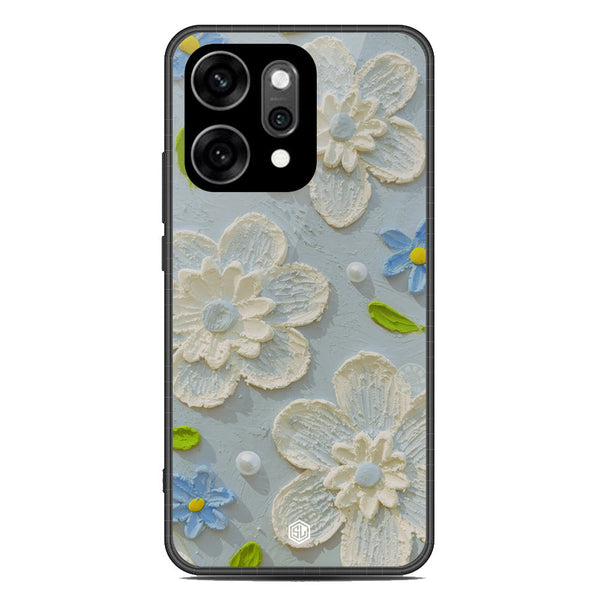 Floral Series Soft Phone Case - Glass Case - Design 3 - Oppo Reno 14