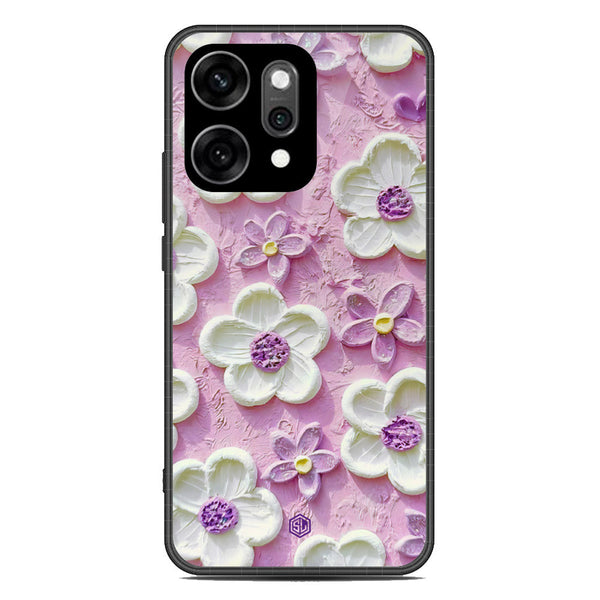 Floral Series Soft Phone Case - Glass Case - Design 4 - Oppo Reno 14