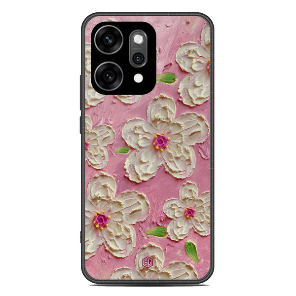Floral Series Soft Phone Case - Glass Case - Design 5 - Oppo Reno 14