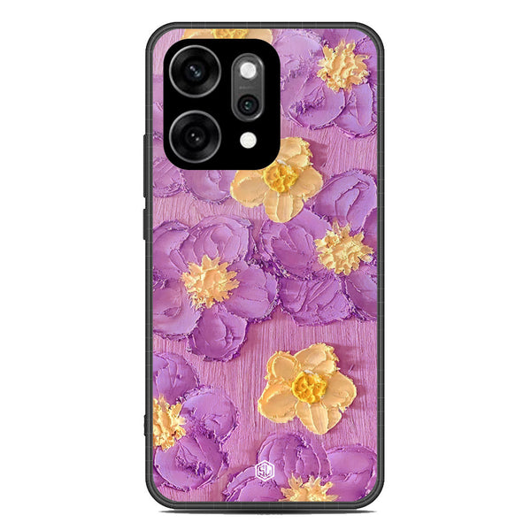 Floral Series Soft Phone Case - Glass Case - Design 8 - Oppo Reno 14