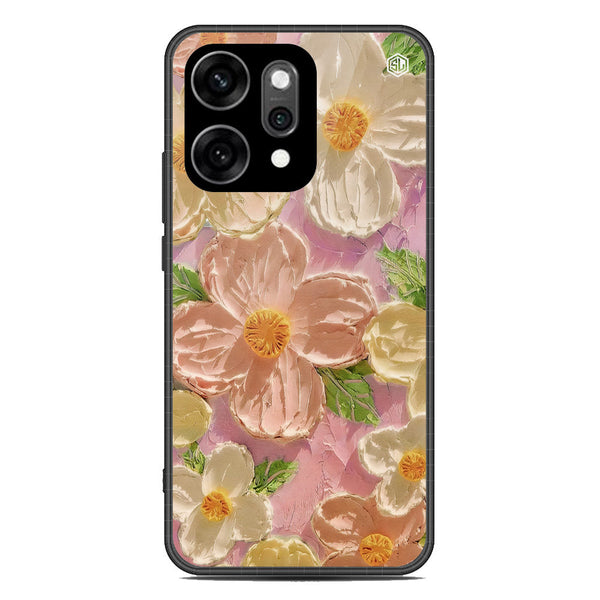 Floral Series Soft Phone Case - Glass Case - Design 11 - Oppo Reno 14