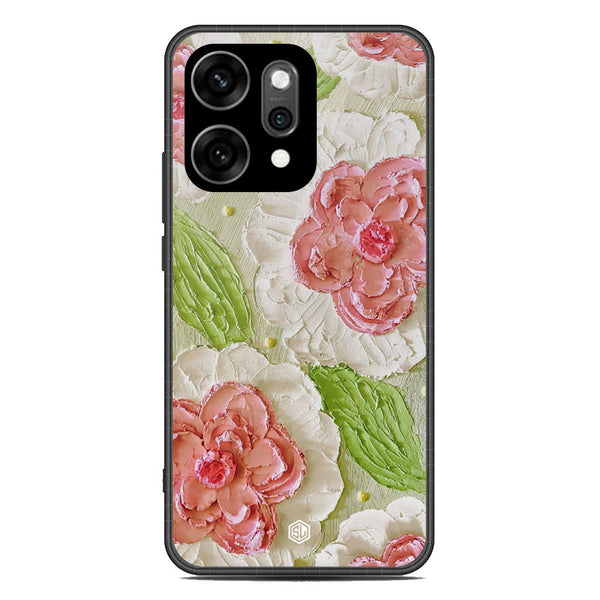 Floral Series Soft Phone Case - Glass Case - Design 13 - Oppo Reno 14