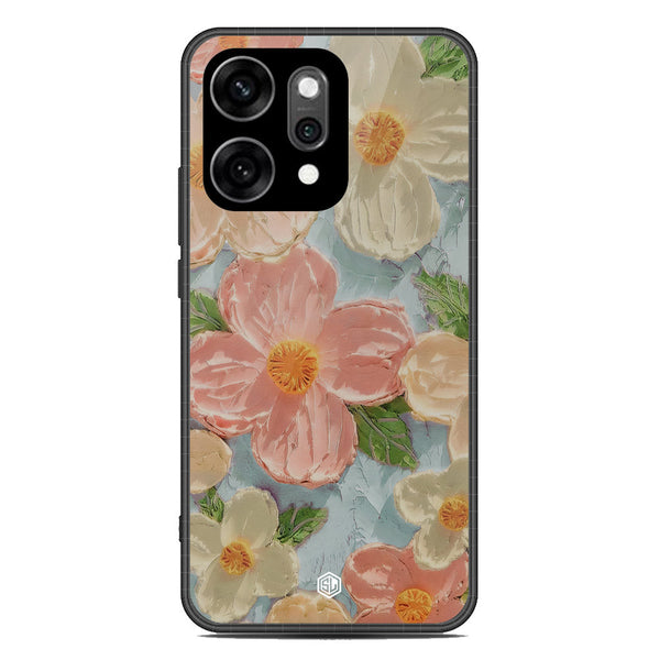 Floral Series Soft Phone Case - Glass Case - Design 16 - Oppo Reno 14