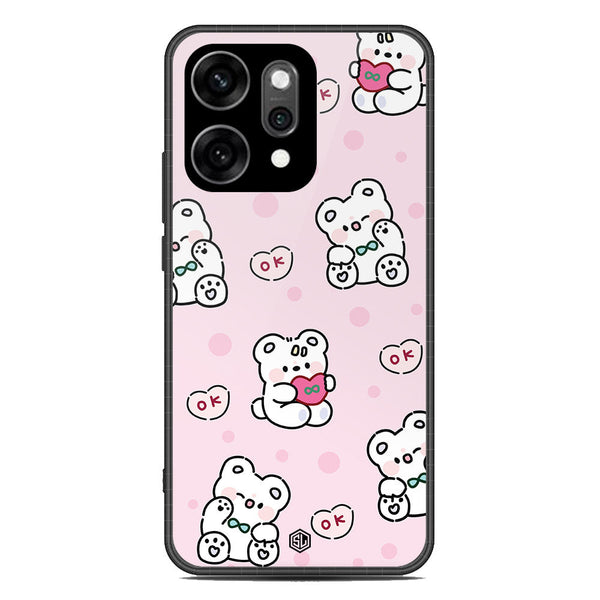 Cute Chic Series Soft Phone Case - Glass Case - Design 1 - Oppo Reno 14