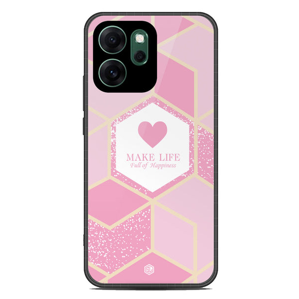 Happiness Series Soft Phone Case - Glass Case - Design 3 - Oppo Reno 14F