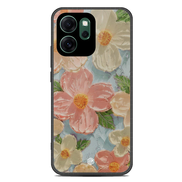 Floral Series Soft Phone Case - Glass Case - Design 16 - Oppo Reno 14F