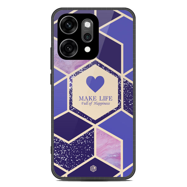 Happiness Series Soft Phone Case - Glass Case - Design 2 - Oppo Reno 14 Pro