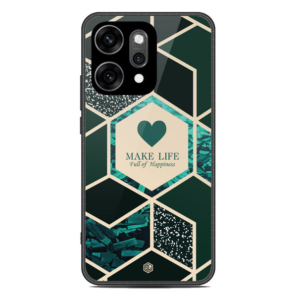 Happiness Series Soft Phone Case - Glass Case - Design 4 - Oppo Reno 14 Pro