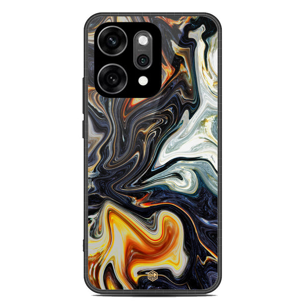 Marble Series Soft Phone Case - Glass Case - Design 1 - Oppo Reno 14 Pro