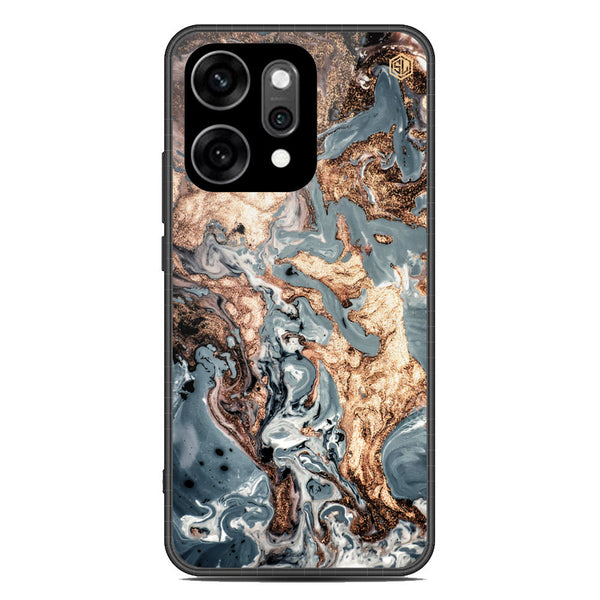 Marble Series Soft Phone Case - Glass Case - Design 5 - Oppo Reno 14 Pro