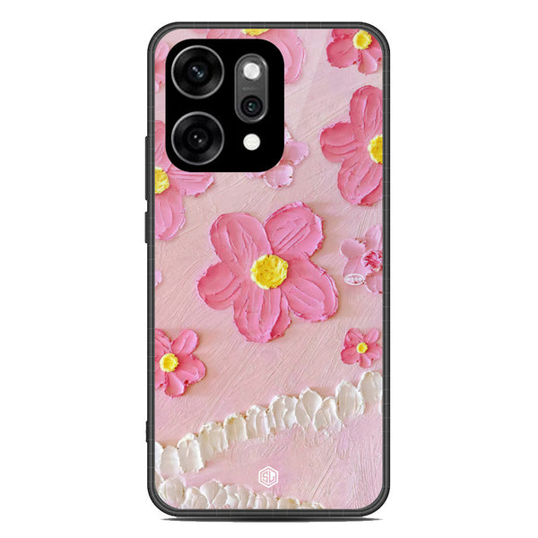 Floral Series Soft Phone Case - Glass Case - Design 2 - Oppo Reno 14 Pro