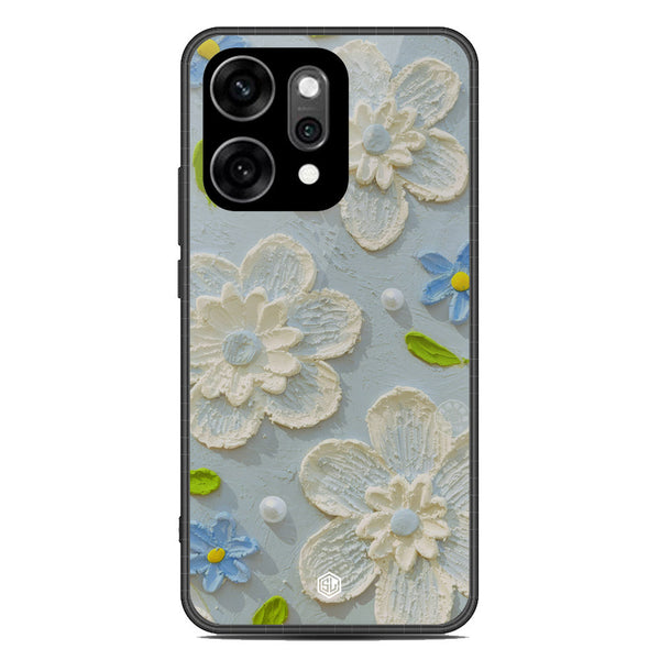 Floral Series Soft Phone Case - Glass Case - Design 3 - Oppo Reno 14 Pro