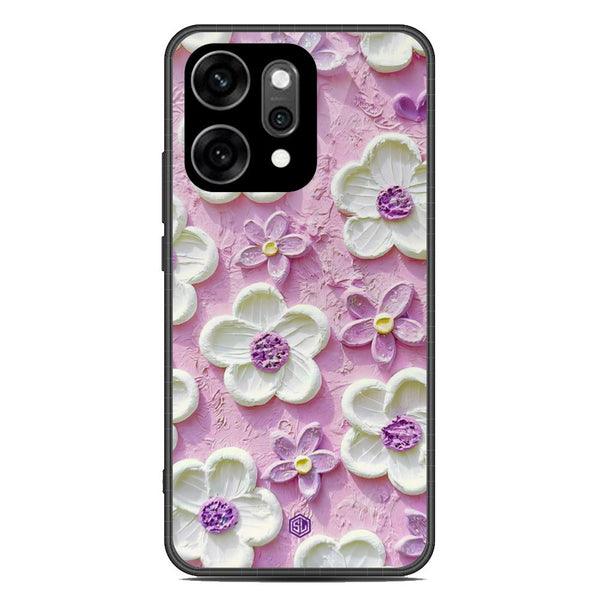 Floral Series Soft Phone Case - Glass Case - Design 4 - Oppo Reno 14 Pro
