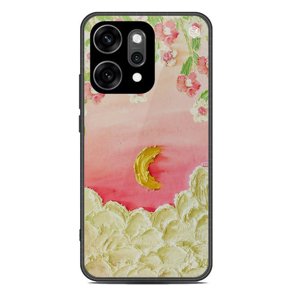 Floral Series Soft Phone Case - Glass Case - Design 7 - Oppo Reno 14 Pro