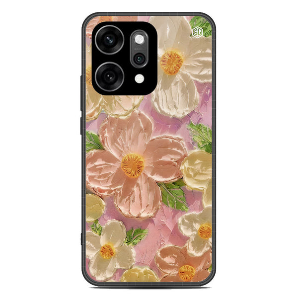 Floral Series Soft Phone Case - Glass Case - Design 11 - Oppo Reno 14 Pro
