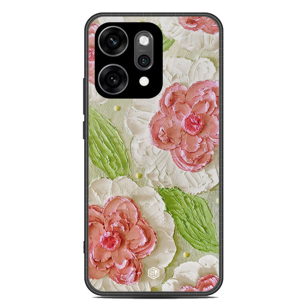 Floral Series Soft Phone Case - Glass Case - Design 13 - Oppo Reno 14 Pro