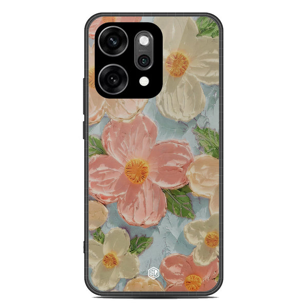 Floral Series Soft Phone Case - Glass Case - Design 16 - Oppo Reno 14 Pro