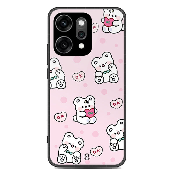 Cute Chic Series Soft Phone Case - Glass Case - Design 1 - Oppo Reno 14 Pro