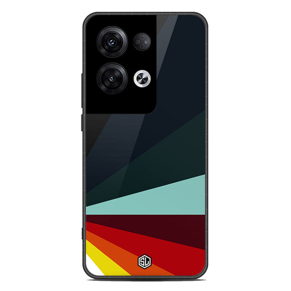 Retro Stripes Series Soft Phone Case - Premium Glass Case - Design 1 - Oppo Reno 8 Pro