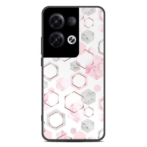 Stylish Marble Series Soft Phone Case - Premium Glass Case - Design 4 - Oppo Reno 8 Pro