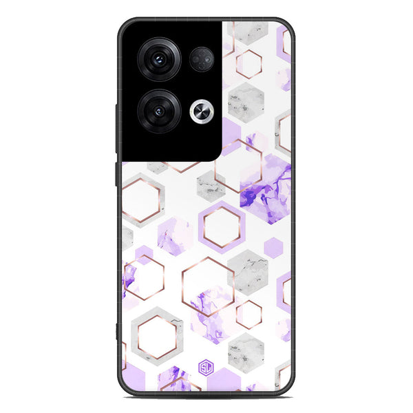 Stylish Marble Series Soft Phone Case - Premium Glass Case - Design 5 - Oppo Reno 8 Pro