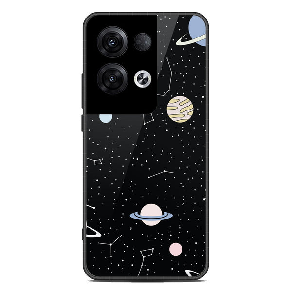 Space Series Soft Phone Case - Premium Glass Case - Design 1 - Oppo Reno 8 Pro