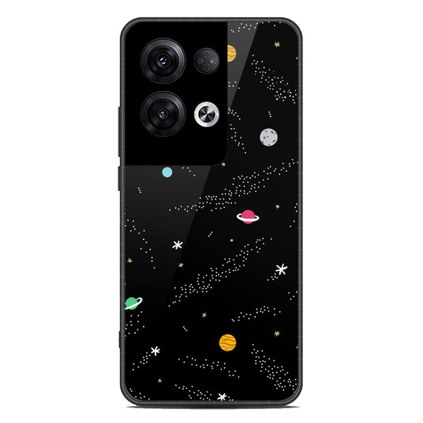 Space Series Soft Phone Case - Premium Glass Case - Design 2 - Oppo Reno 8 Pro