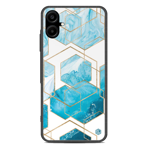 Stylish Marble Series Soft Phone Case - Metal Case - Design 1 - Samsung Galaxy A06