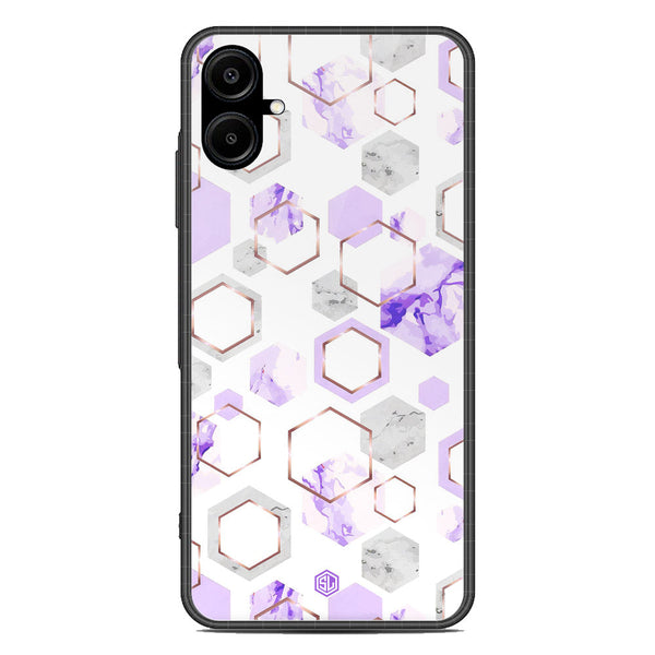 Stylish Marble Series Soft Phone Case - Metal Case - Design 5 - Samsung Galaxy A06