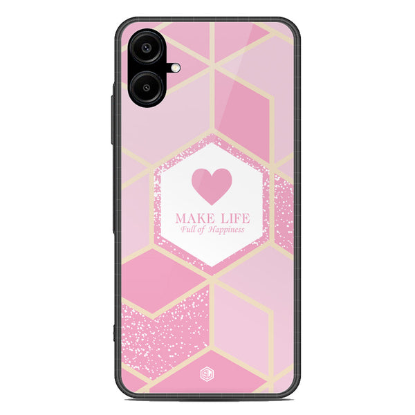 Happiness Series Soft Phone Case - Metal Case - Design 3 - Samsung Galaxy A06