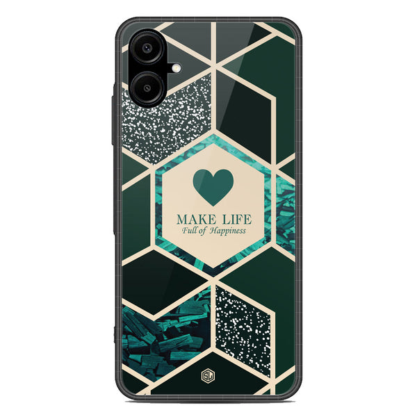 Happiness Series Soft Phone Case - Metal Case - Design 4 - Samsung Galaxy A06
