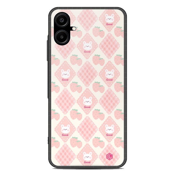 Cute Korean Design Series Soft Phone Case - Premium Glass Case - Design 3 - Samsung Galaxy A06